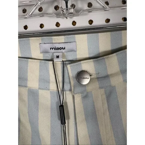 Miaou striped 5 pocket fargo pants size M - Picture 11 of 12
